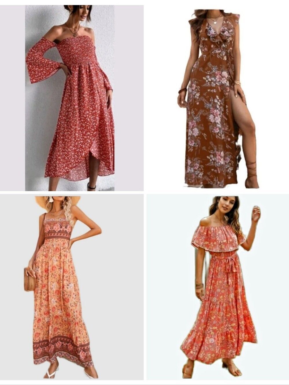 NIP Lot of 4 Summer Dresses Size Small - Floral Maxi Bundle
